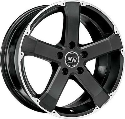 MSW 45 8x18 5x114.3 ET 45 Dia 79 BLACK FULL POLISHED