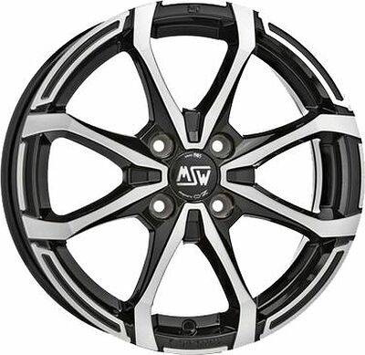 MSW X4 5.5x15 4x100 ET 32 Dia 60.1 Black Full Polish