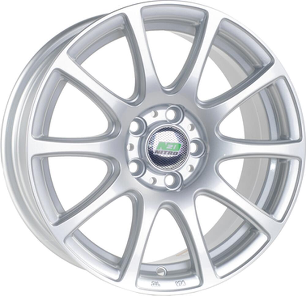 N2O Y1010 7x16 5x105 ET 39 Dia 56.6 silver
