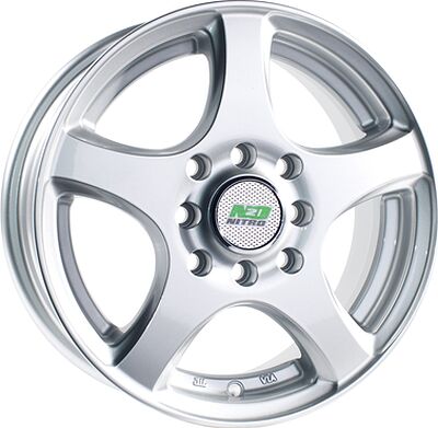 N2O Y279 6x15 5x100 ET 40 Dia 57.1 silver