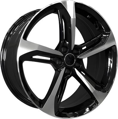 PDW 5098 8x20 5x112 ET 32 Dia 66 Gloss Black Machine Face