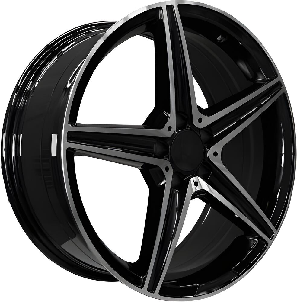 PDW 5261 7x18 5x112 ET 35 Dia 66 Gloss Black Machine Face