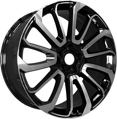 PDW 7013 9x22 5x120 ET 45 Dia 72 Gloss Black Machine Face