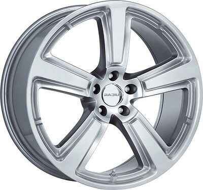Radius R15 8x18 5x114.3 ET 48 Dia 75 Shiny Silver naked
