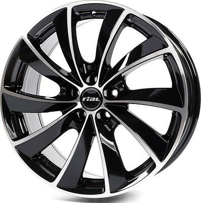 Rial Lugano 7.5x16 5x112 ET 38 Dia 70.1 Diamond Black