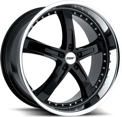 TSW Jarama 8x17 5x112 ET 45 Dia 72 Gloss Black Mirror Cut Lip