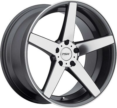 TSW Sochi 8.5x19 5x112 ET 43 Dia 72 Gunmetal Mirror Cut Face