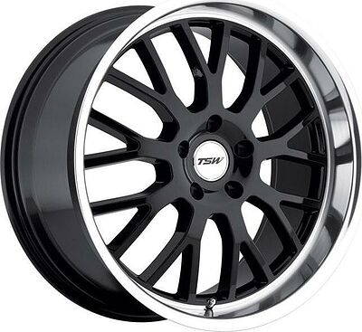 TSW Tremblant 8x18 5x112 ET 45 Dia 72 Gloss Black Mirror Cut Lip
