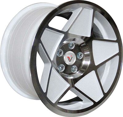 Vissol F-005 8.5x18 5x112 ET 42 Dia 66.6 white-cut