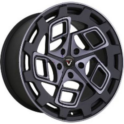 Vissol F-909 9.5x18 5x100 ET 25 Dia 57.1 matte_silver_machine_face