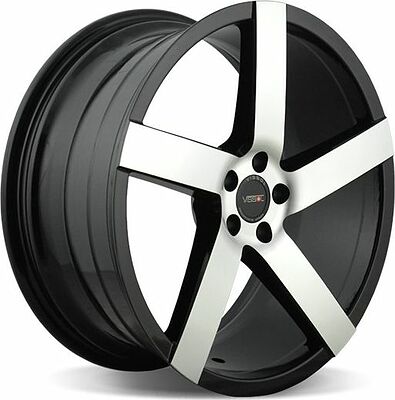 Vissol V-080L 8.5x19 5x112 ET 45 Dia 66.6 black-with-machined-face