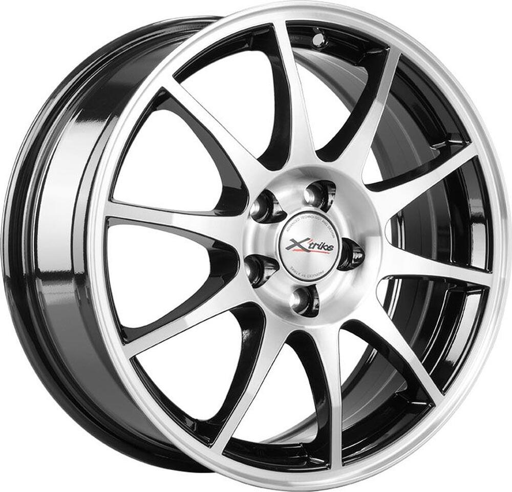 X'trike X-107 6.5x16 5x110 ET 45 Dia 67.1 BK/FP