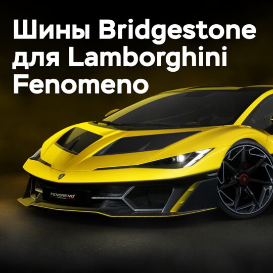 Bridgestone подготовила шины для Lamborghini Fenomeno